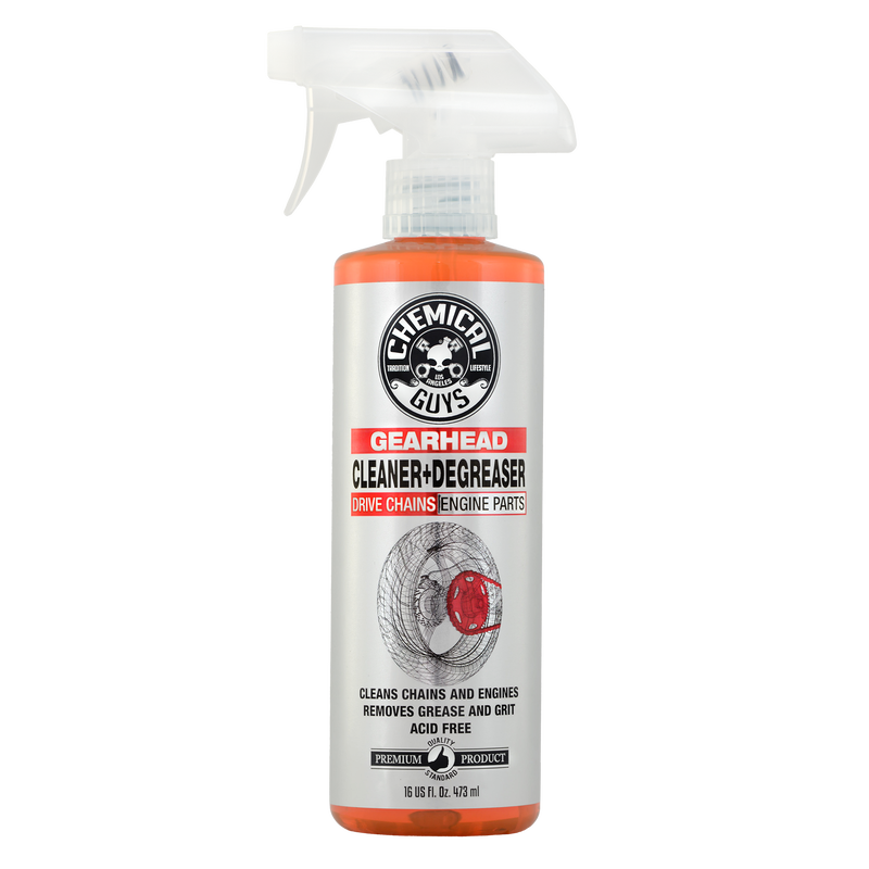 Chemical Guys GEARHEAD MOTORCYLE CLEANER & DEGREASER FOR DRIVECHAINS &  ENGINE PARTS 16Oz