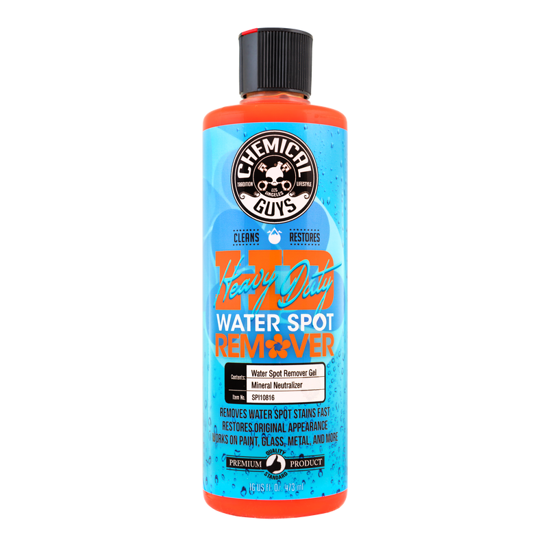 ERASE WATER SPOTS QUICK AND EASY!  Have those sprinklers got your ride  looking like a mess? Take care of those heavy water spots with Heavy Duty Water  Spot Remover Gel! This