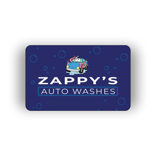 Car Wash Plastic Gift Card Zappy's Auto Washes