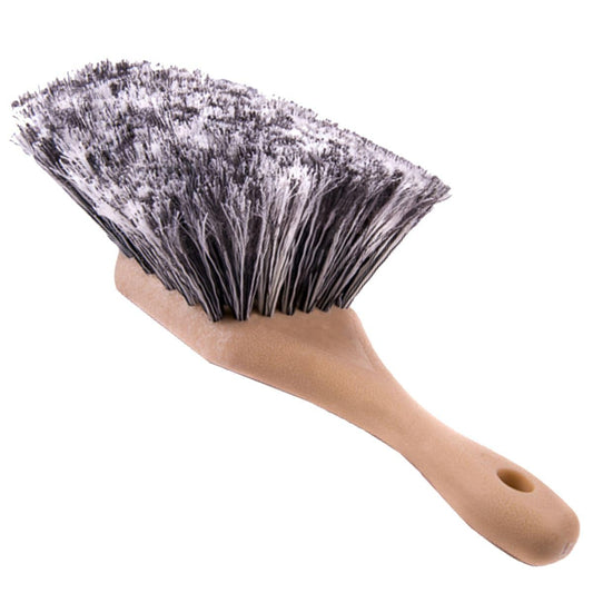 Short-Handle Flagged Tire & Wheel Brush - Soft Bristles