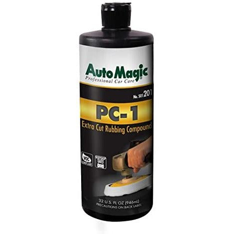 Auto Magic PC-1 #501201 - Extra Cut Rubbing Compound - 1 Liter, White
