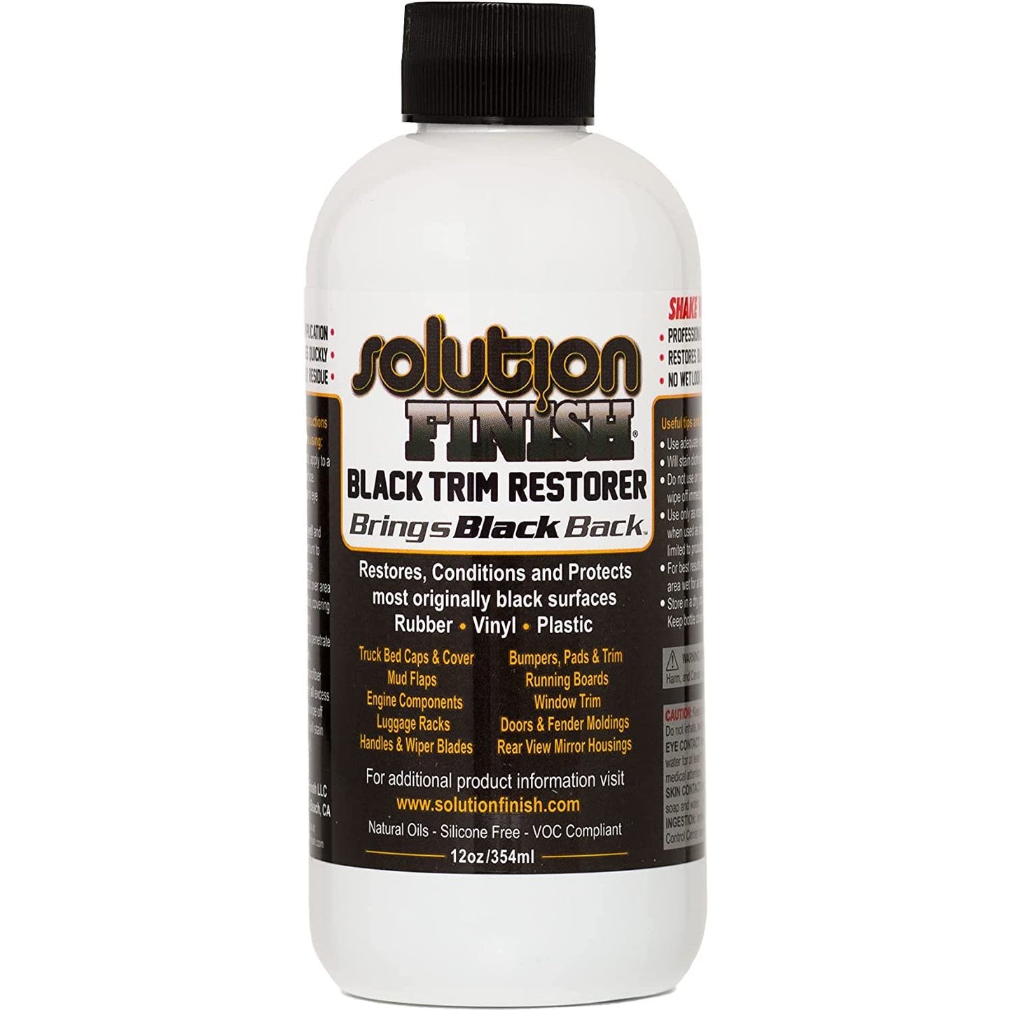Solution Finish - Black Plastic & Vinyl Trim Restorer