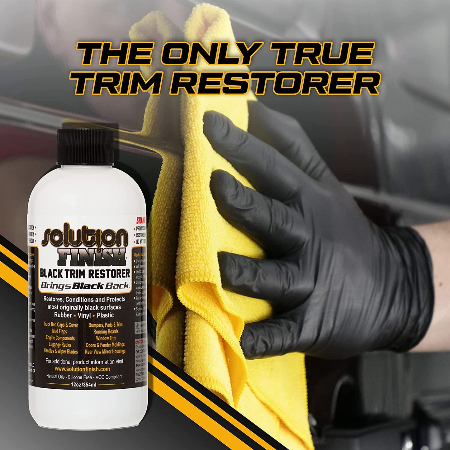 Solution Finish - Black Plastic & Vinyl Trim Restorer