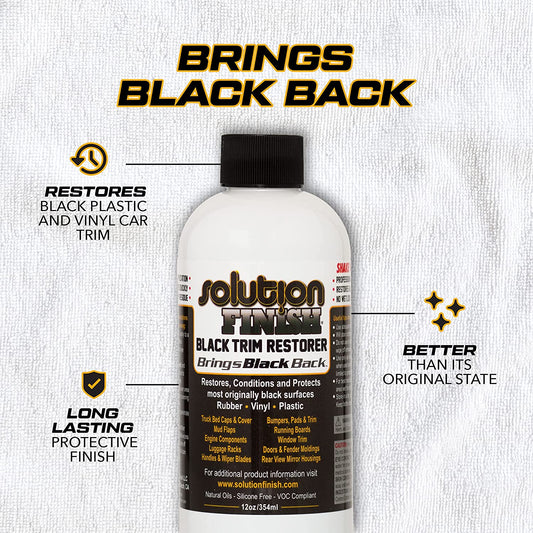 Solution Finish - Black Plastic & Vinyl Trim Restorer