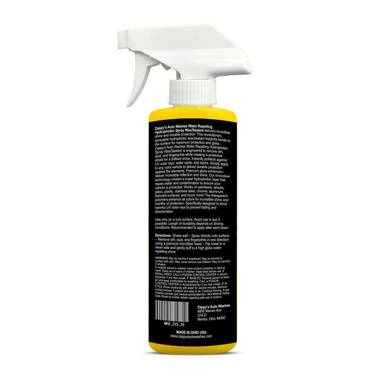 Water Repelling Hydrophobic Spray Wax/Sealant